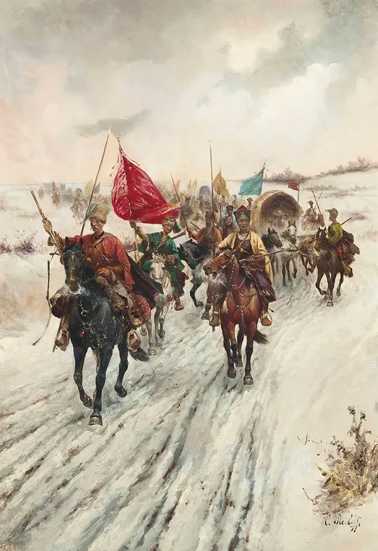 The Gold Escort Wall Art by Adolf Baumgartner-Stoiloff - High-Resolution Digital Print