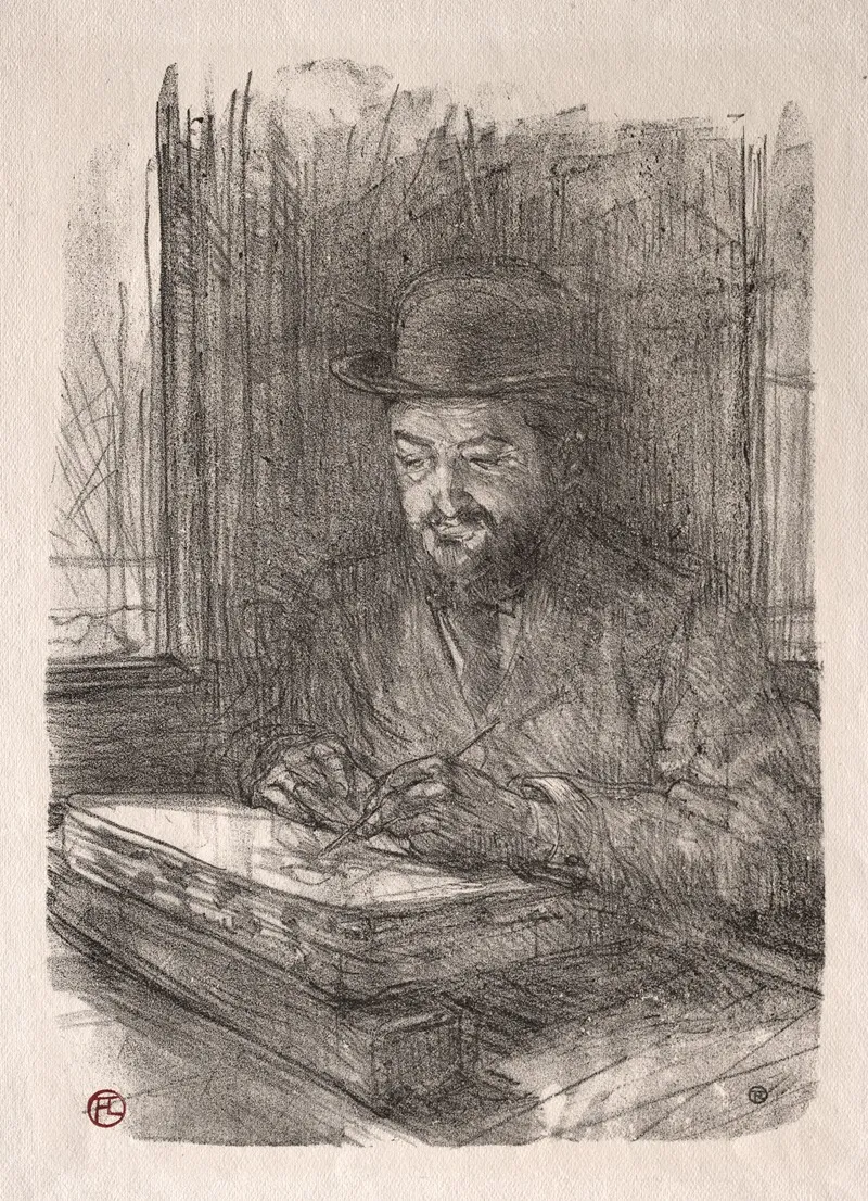 The Good Lithographer Wall Art by Henri de Toulouse-Lautrec - High-Resolution Digital Print