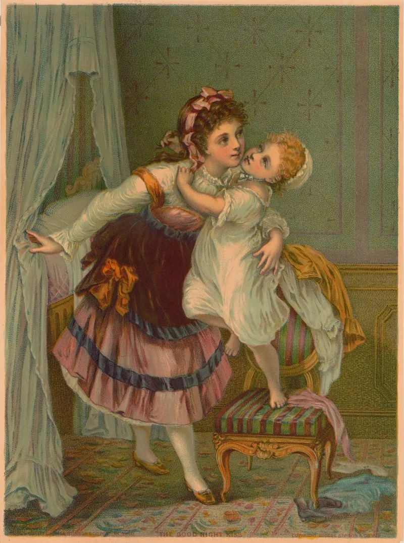 The Good Night Kiss Wall Art by George Stinson &amp; Co. - High-Resolution Digital Print
