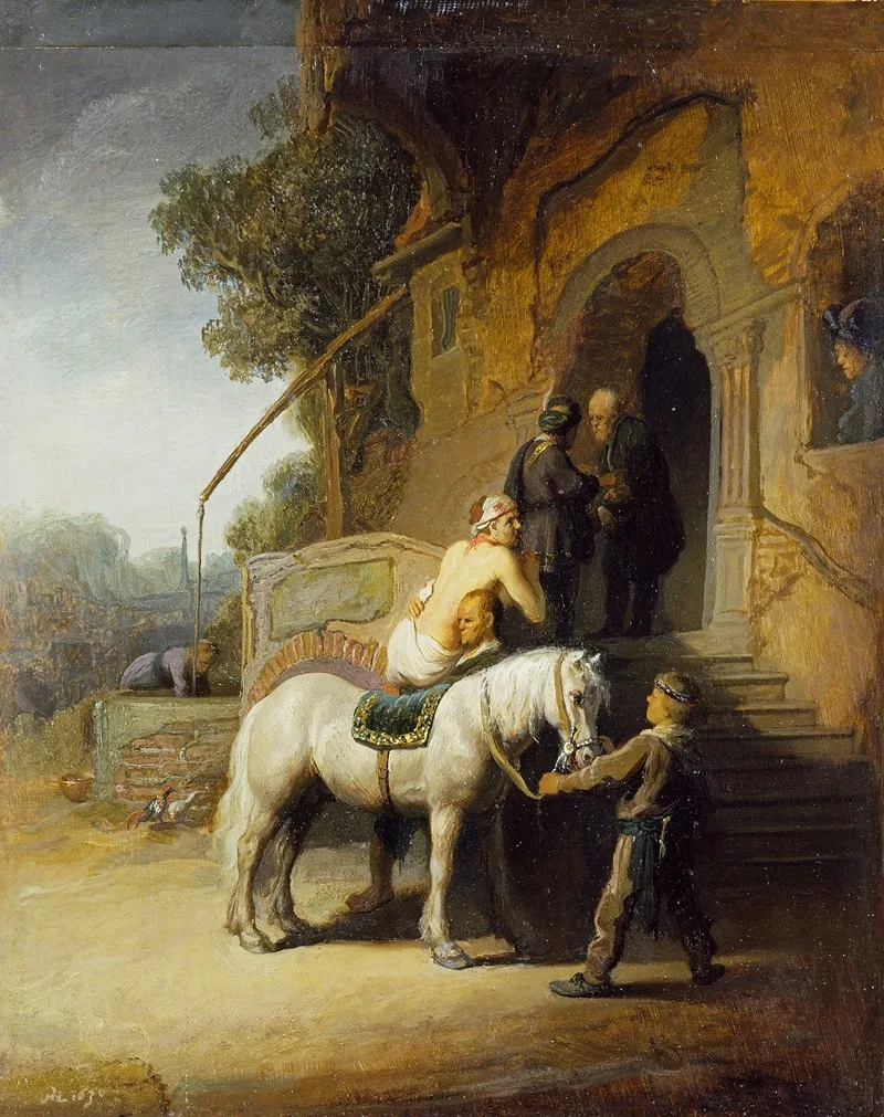 The Good Samaritan 11 Wall Art by Rembrandt van Rijn - High-Resolution Digital Print