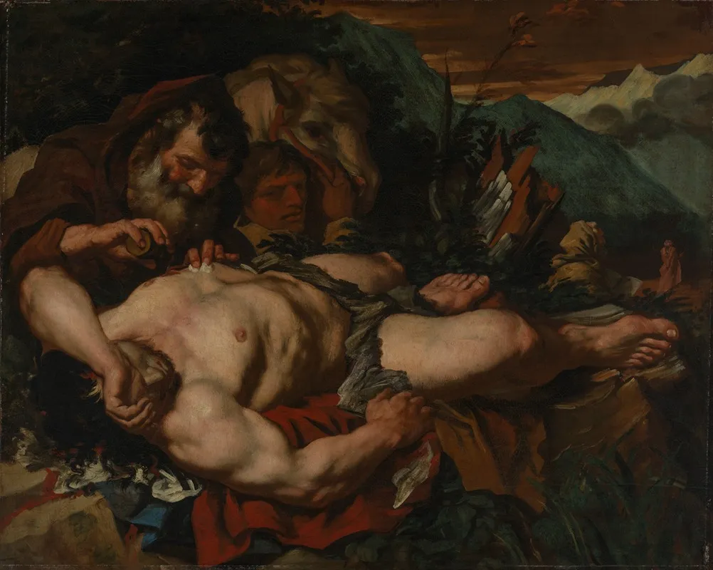 The Good Samaritan 30 Wall Art by Giovanni Battista Langetti - High-Resolution Digital Print