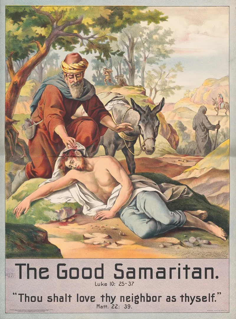 The Good Samaritan 35 Wall Art by Stecher Litho. Co - High-Resolution Digital Print