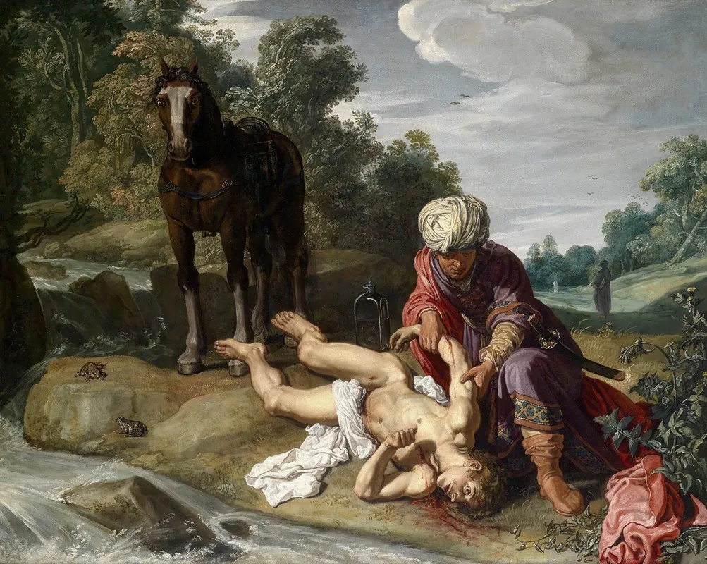 The Good Samaritan Tending The Wounds Of The Traveller