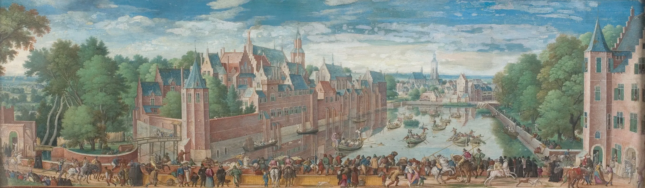 The Goose Game On The Vijvar At The Hague