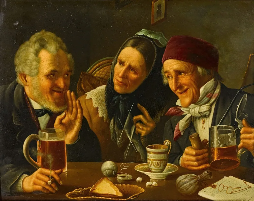 The Gossipers Wall Art by Alexander Petrovich Lukutin - High-Resolution Digital Print