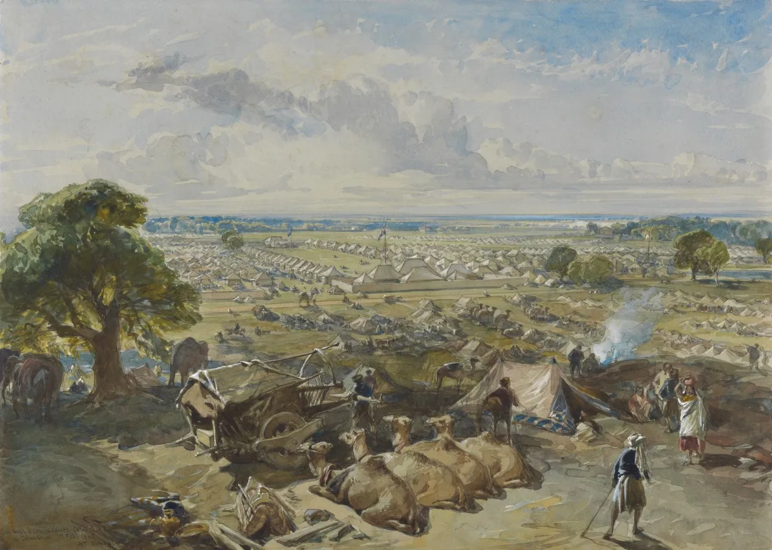 The Governor Generals And Commander In Chiefs Camp At Jalandhar 1 Febuary 1860