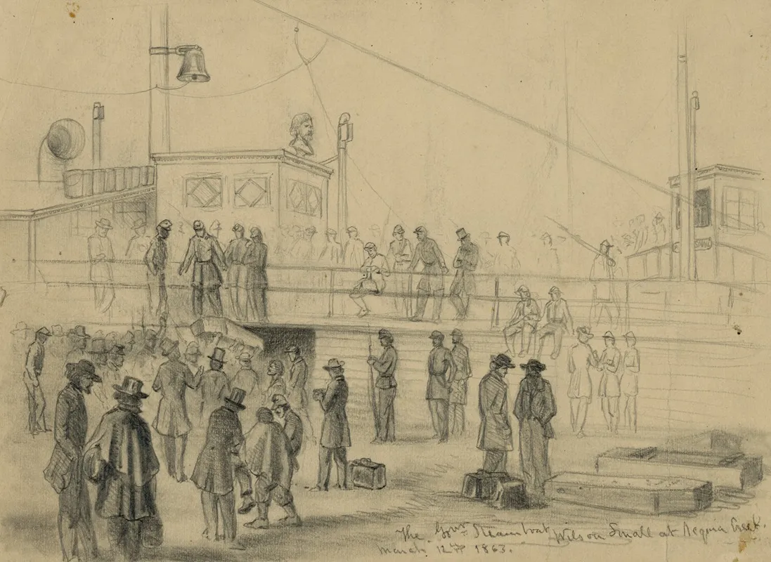 The Govt Steamboat Wilson Small At Acquia Creek Mar 12 1863