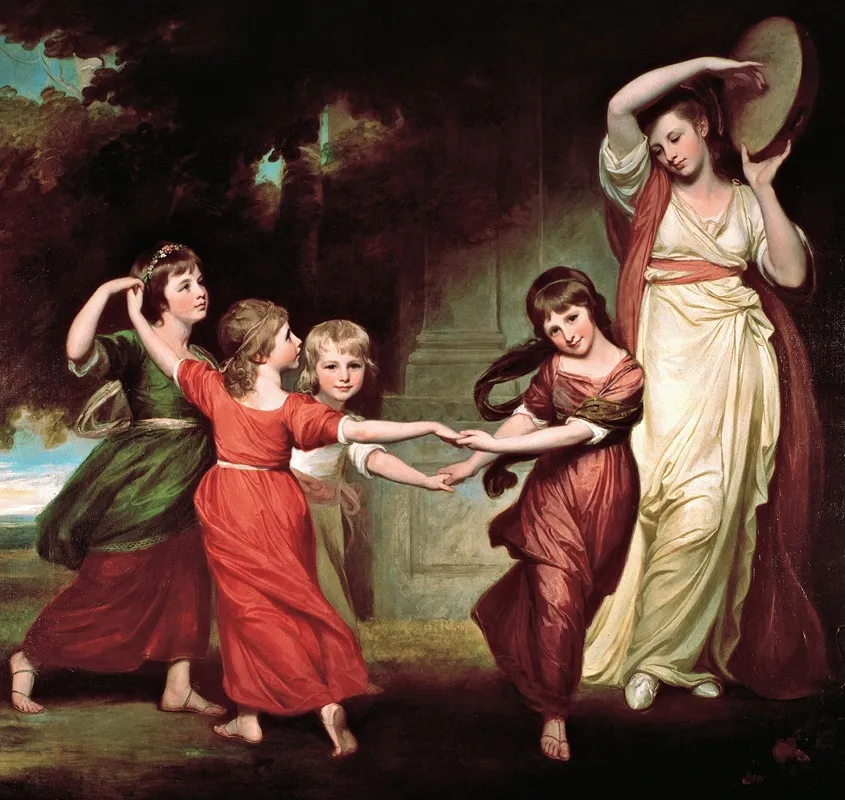 The Gower Family The Children Of Granville 2nd Earl Gower Wall Art by George Romney - High-Resolution Digital Print