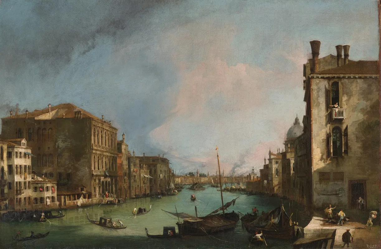 The Grand Canal In Venice With The Palazzo Corner Cagrande Wall Art by Canaletto - High-Resolution Digital Print
