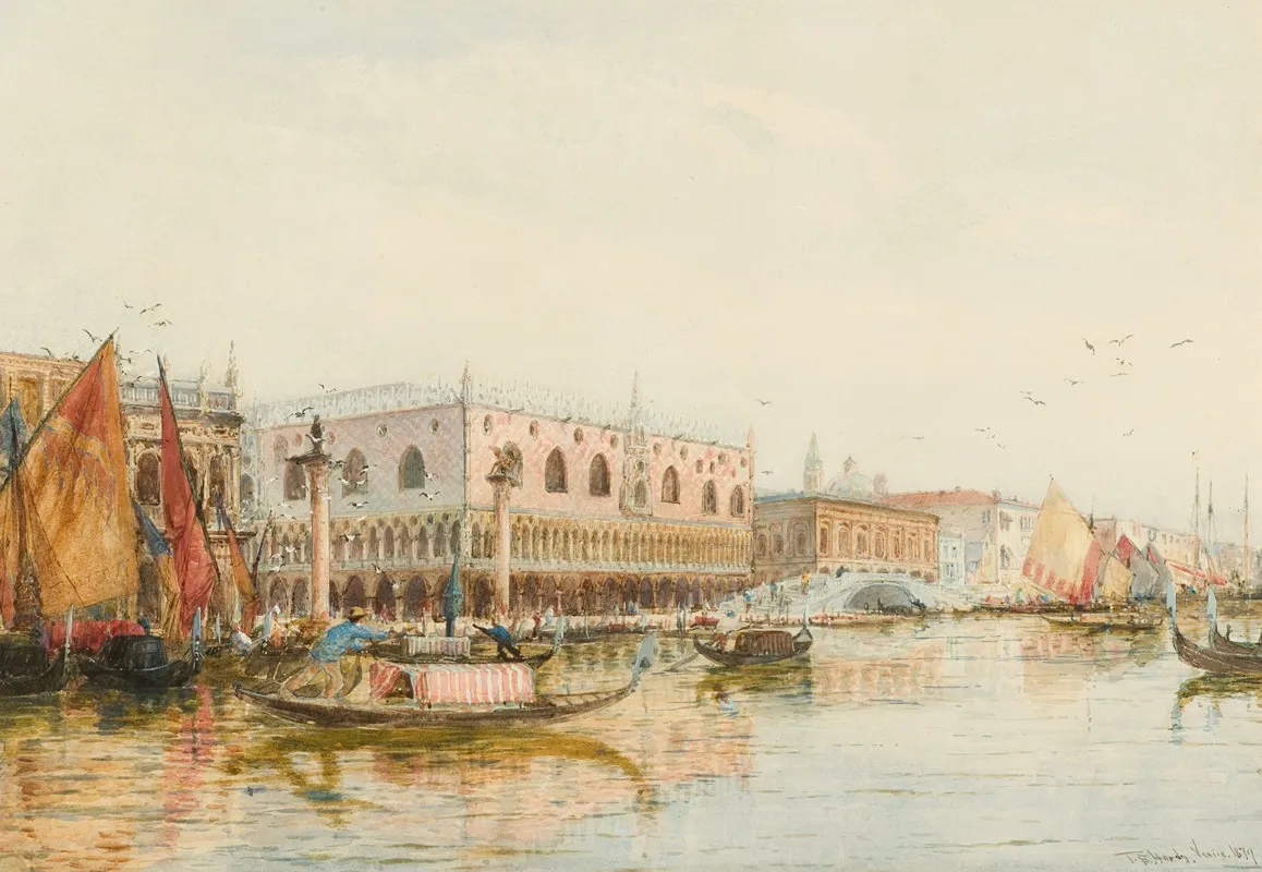 The Grand Canal Venice 9 Wall Art by Thomas Bush Hardy - High-Resolution Digital Print
