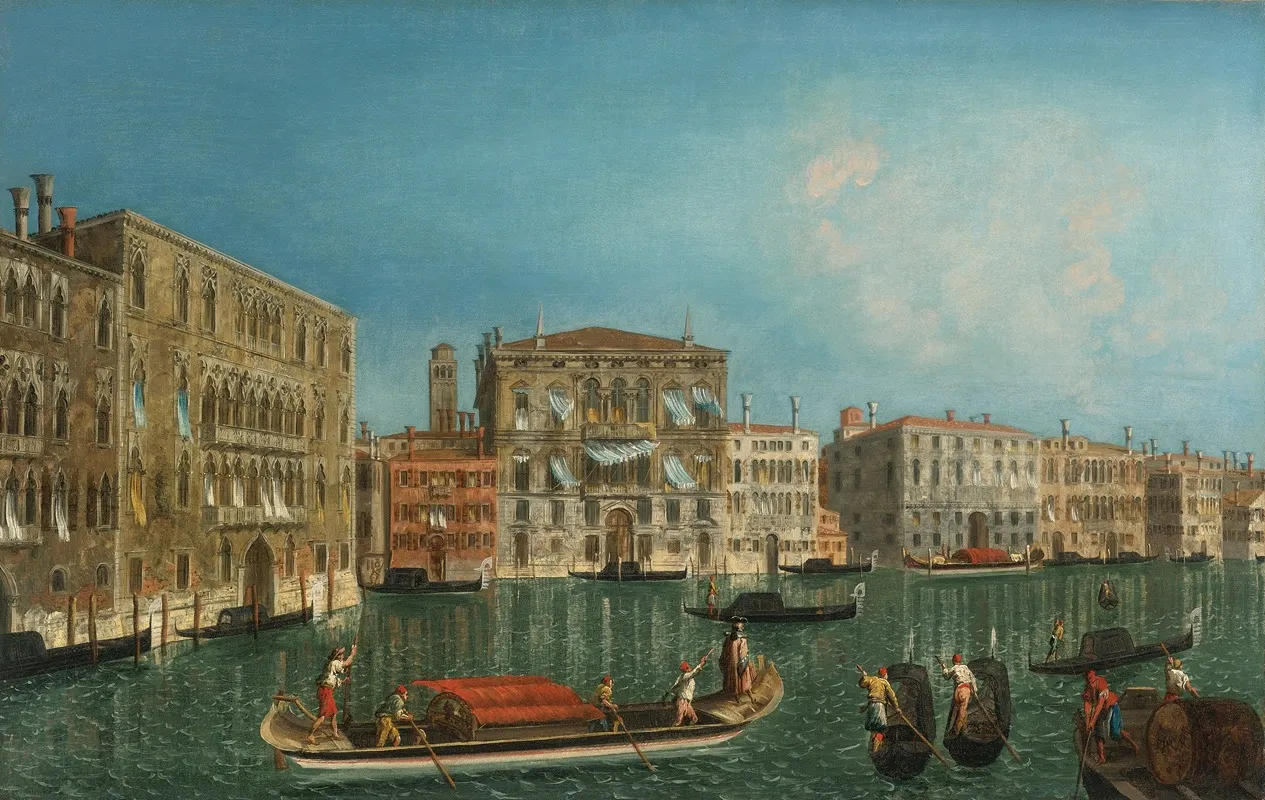 The Grand Canal Venice With Palazzo Foscari And Palazzo Balbi