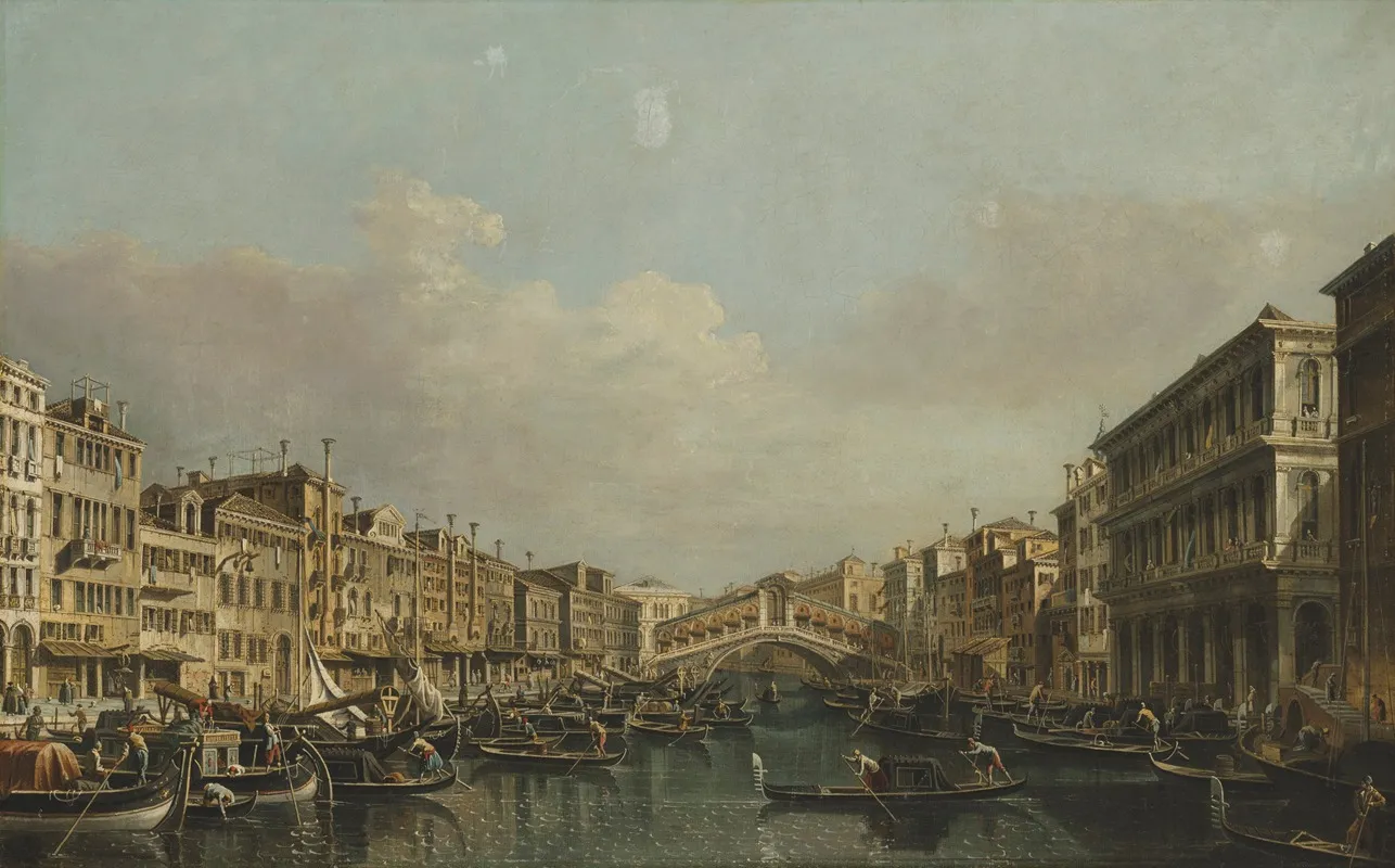 The Grand Canal With The Rialto Bridge From The South Wall Art by Francesco Tironi - High-Resolution Digital Print