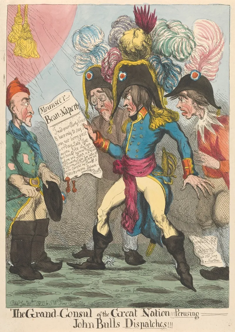 The Grand Consul Of The Great Nation Perusing John Bulls Dispatches Wall Art by John Cawse - High-Resolution Digital Print