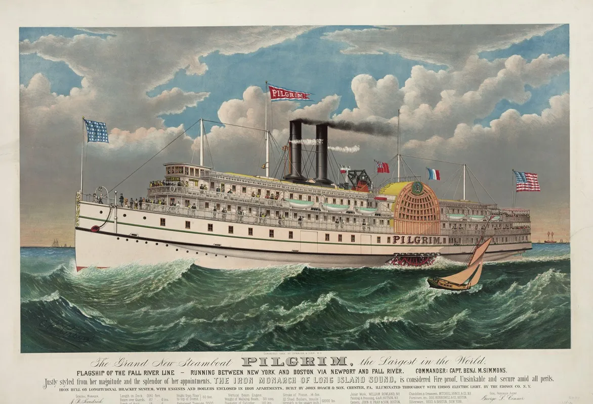 The Grand New Steamboat Pilgrim The Largest In The World