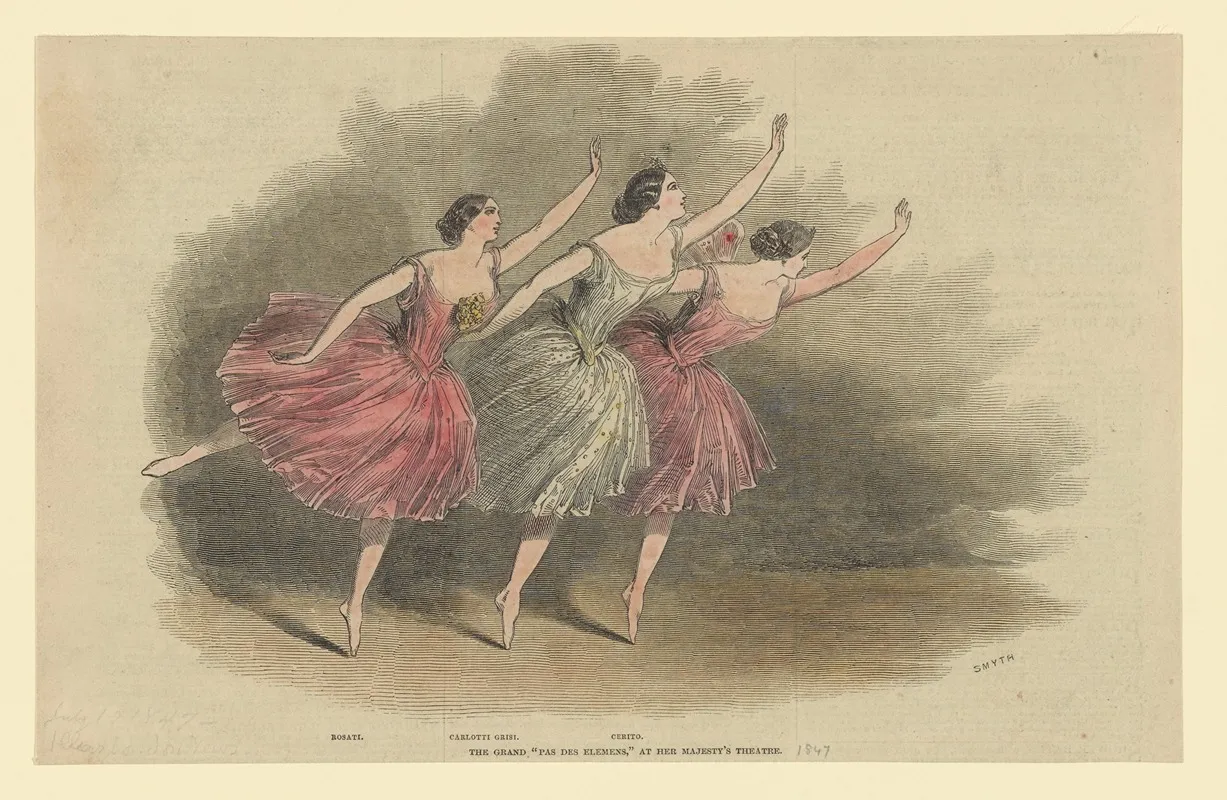 The Grand Pas Des Elemens At Her Majestys Theatre Wall Art by Frederick James Smythe - High-Resolution Digital Print