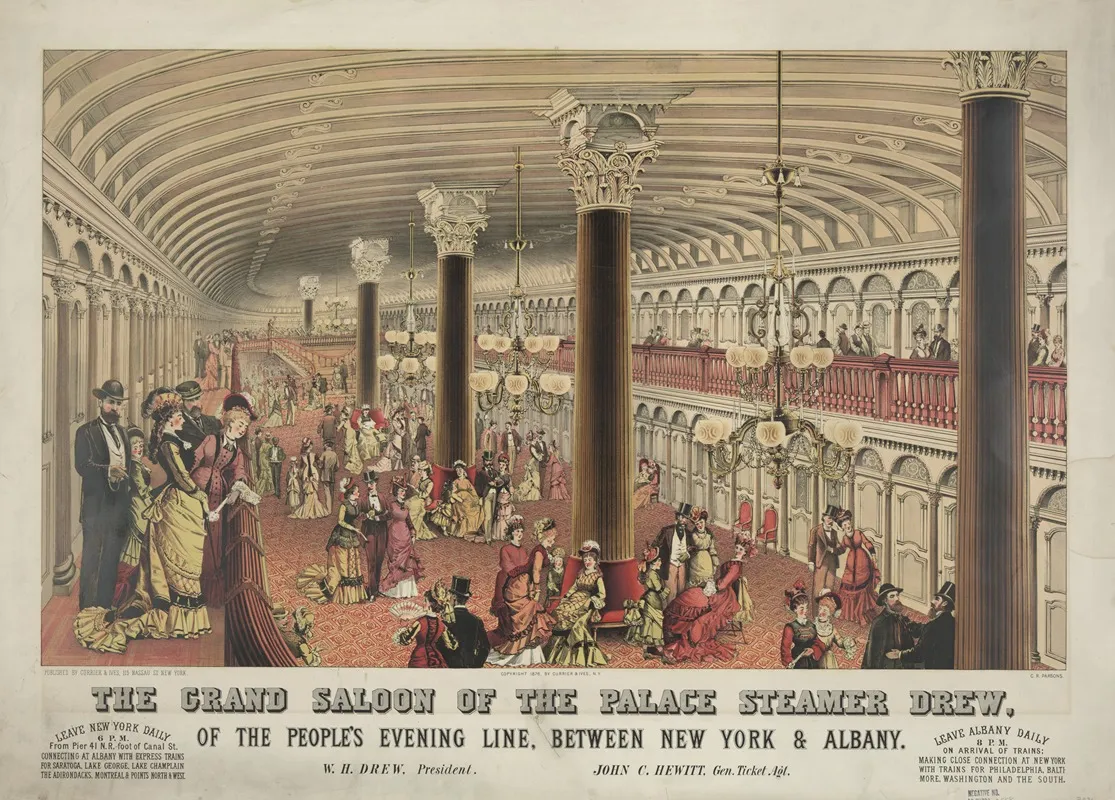 The Grand Saloon Of The Palace Steamer Drew 2