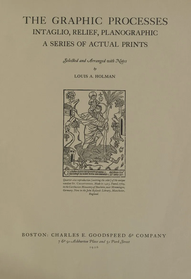 The Graphic Processes Intaglio Relief Planographic Titlepage Wall Art by Louis Arthur Holman - High-Resolution Digital Print