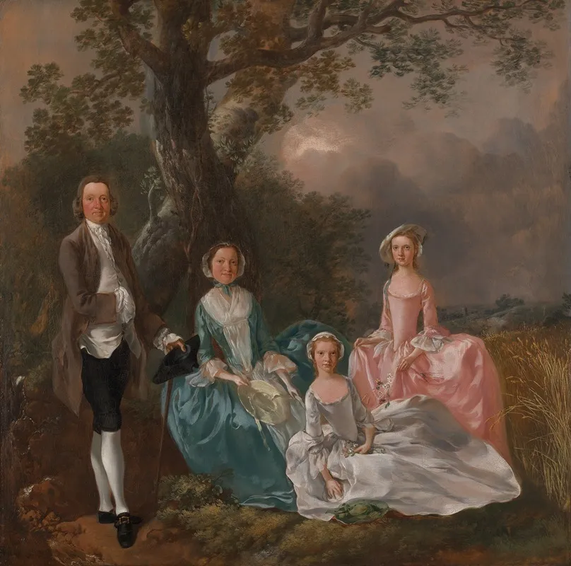 The Gravenor Family Wall Art by Thomas Gainsborough - High-Resolution Digital Print