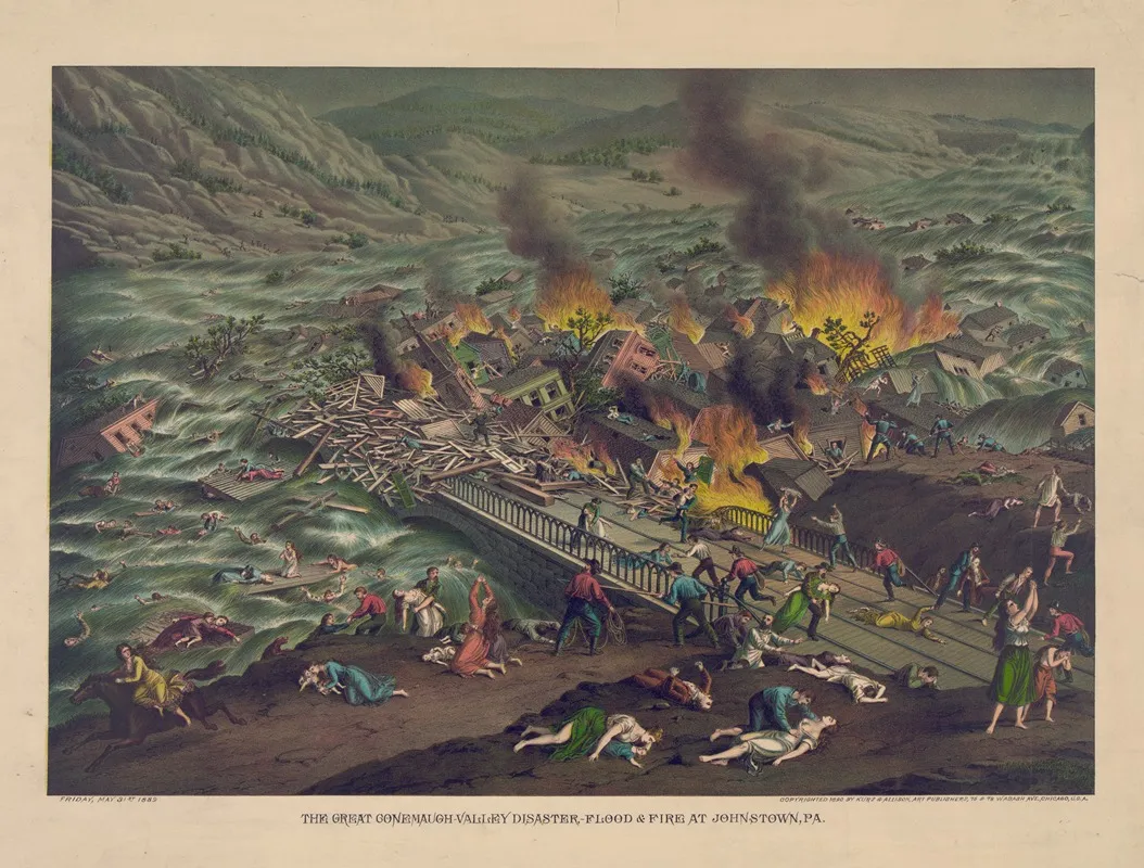 The Great Conemaugh Valley Disaster Flood Wall Art by Kurz & Allison - High-Resolution Digital Print