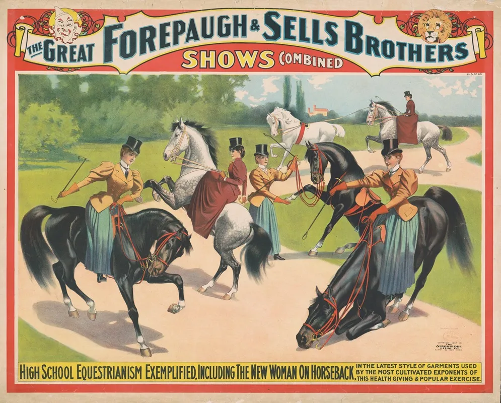 The Great Forepaugh Sells Brothers Shows Combined High School Equestrianism Exemplified Including The New Woman On Horseback