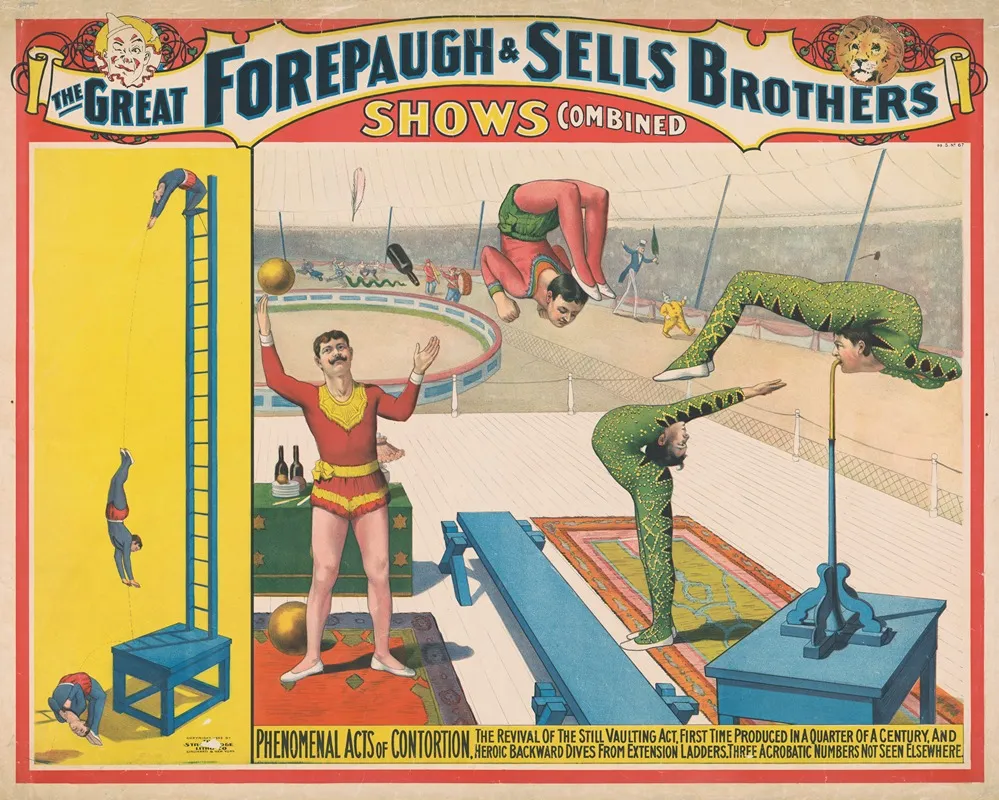 The Great Forepaugh Sells Brothers Shows Combined Phenomenal Acts Of Contortion