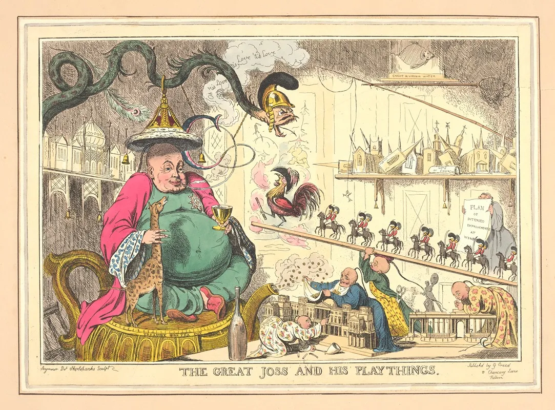 The Great Joss And His Playthings Wall Art by Robert Seymour - High-Resolution Digital Print