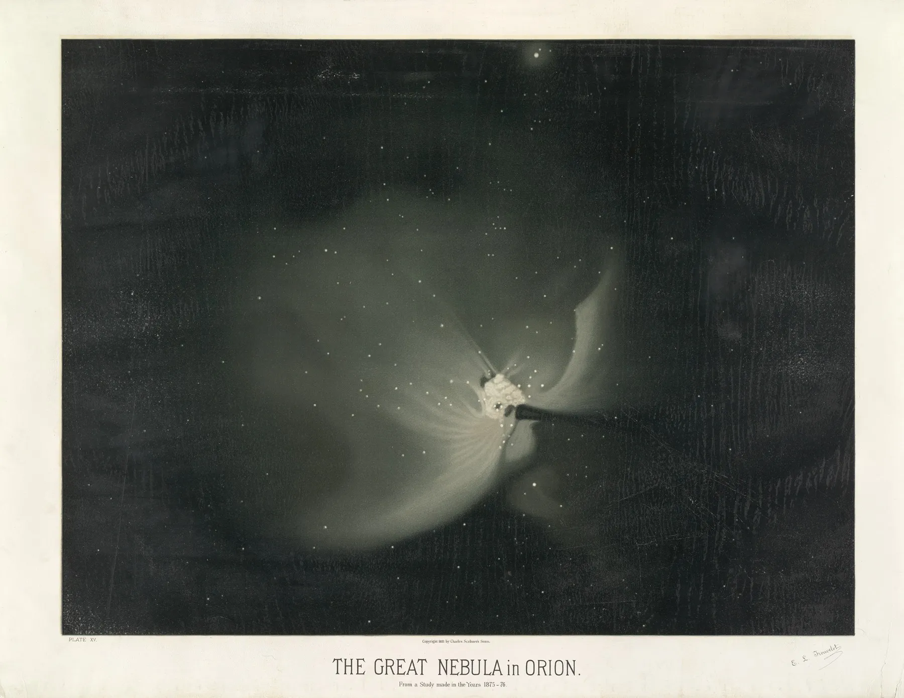 The Great Nebula In Orion Wall Art by Étienne Léopold Trouvelot - High-Resolution Digital Print