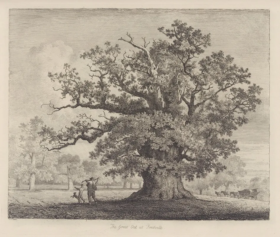 The Great Oak At Fredville Wall Art by Jacob George Strutt - High-Resolution Digital Print