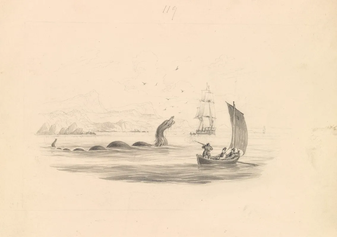 The Great Sea Serpent Wall Art by James Stewart - High-Resolution Digital Print