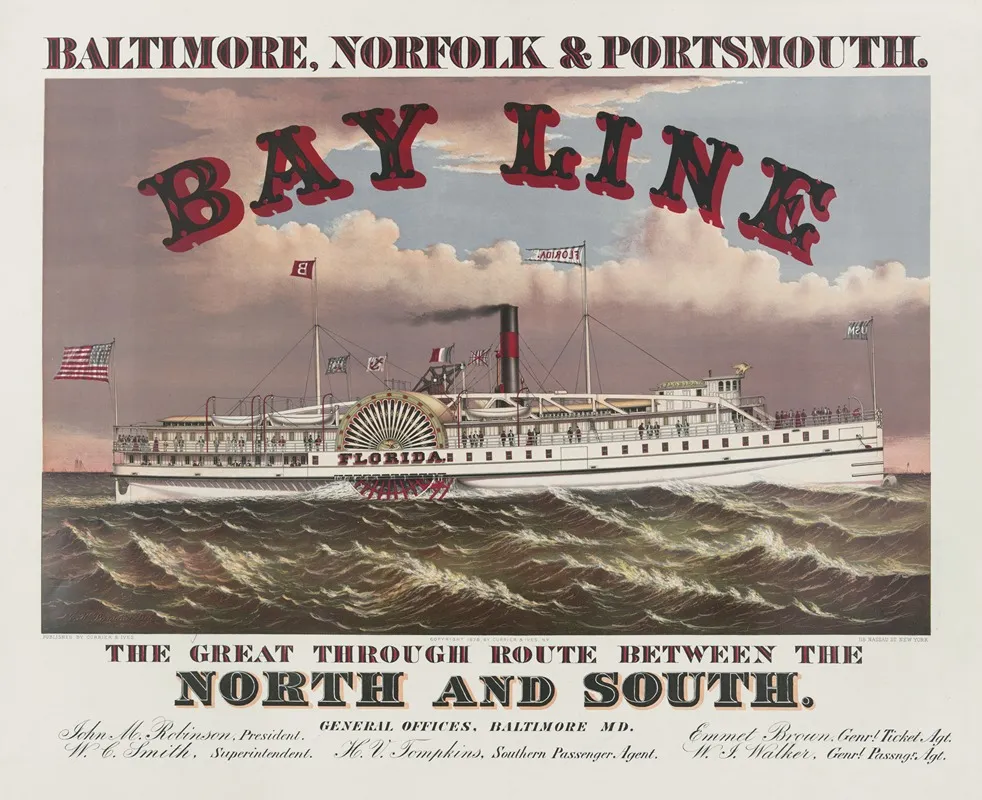 The Great Through Route Between The North And South Bay Line Baltimore Norfolk Portsmouth