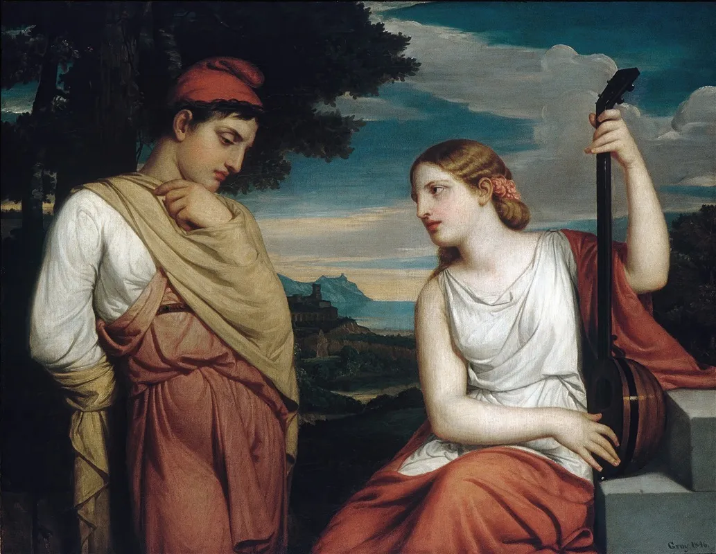 The Greek Lovers Wall Art by Henry Peters Gray - High-Resolution Digital Print