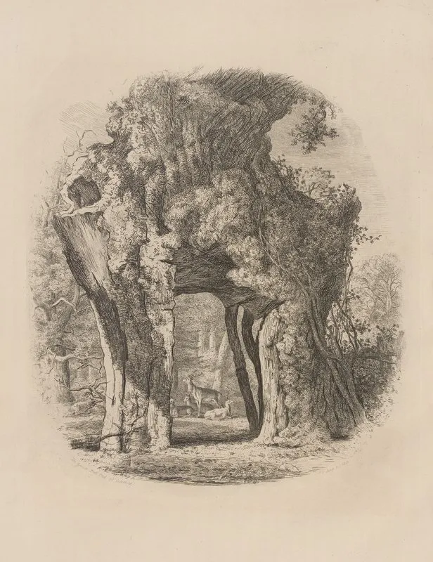 The Green Dale Oak Wall Art by Jacob George Strutt - High-Resolution Digital Print