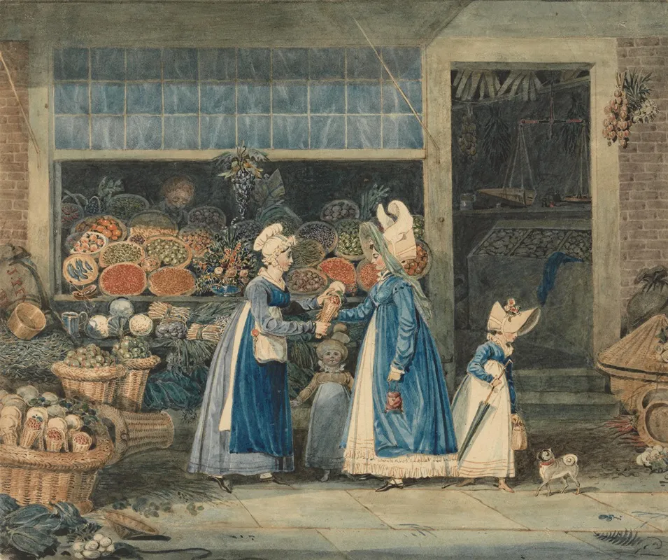 The Greengrocer 2 Wall Art by James Pollard - High-Resolution Digital Print