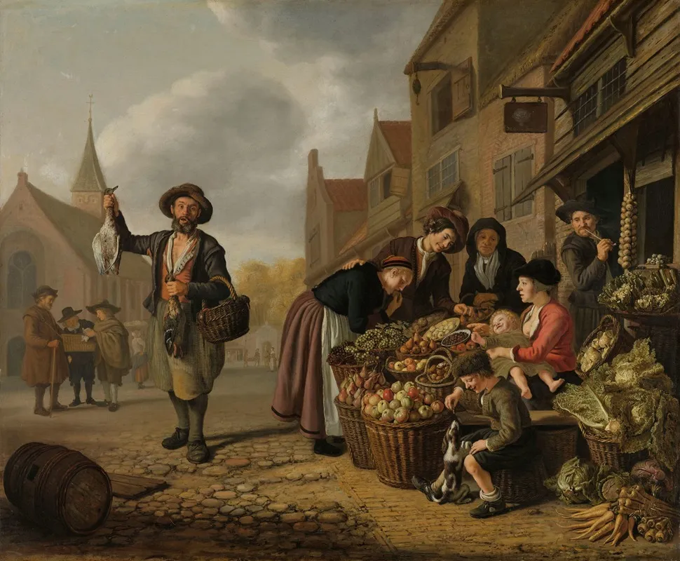 The Greengrocers Shop De Buyskool Wall Art by Jan Victors - High-Resolution Digital Print