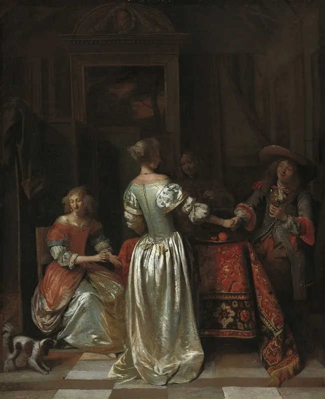The Greeting Wall Art by Pieter De Hooch - High-Resolution Digital Print