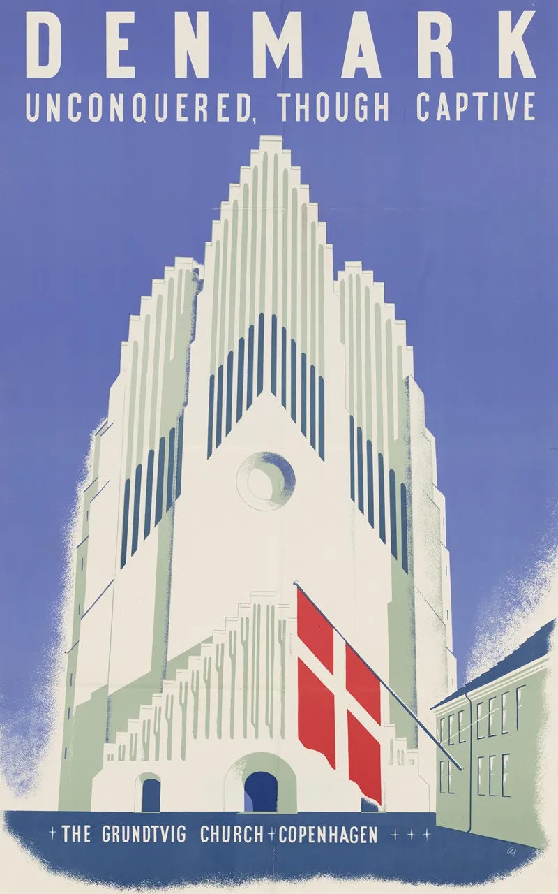 The Grundtvig Church Copenhagen Denmark Wall Art by Anonymous - High-Resolution Digital Print