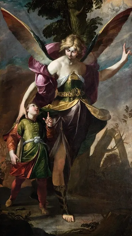 The Guardian Angel Wall Art by Gioacchino Assereto - High-Resolution Digital Print