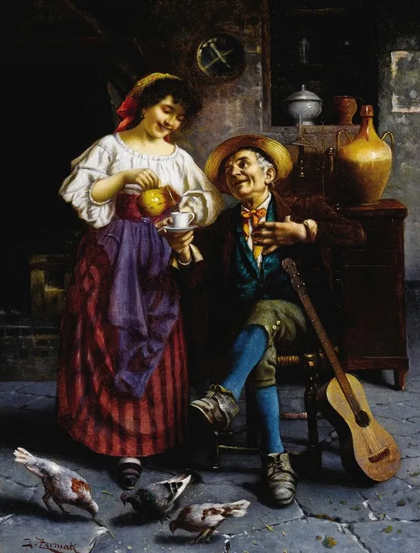 The Guitar Player 5 Wall Art by Jules Zermati - High-Resolution Digital Print