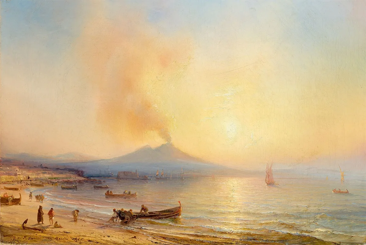 The Gulf Of Naples With View Of Mount Vesuvius