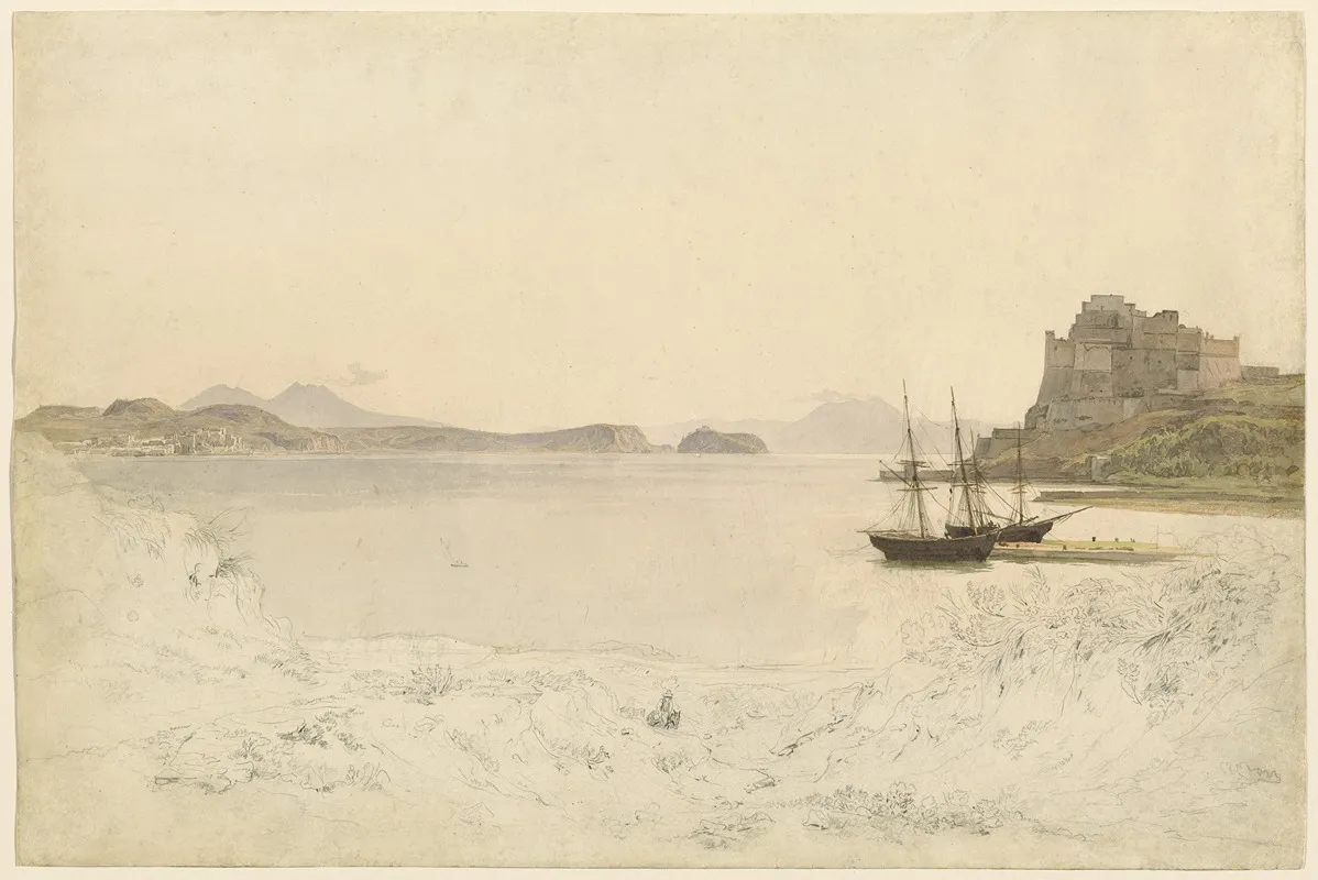 The Gulf Of Pozzuoli Wall Art by Johann Heinrich Schilbach - High-Resolution Digital Print