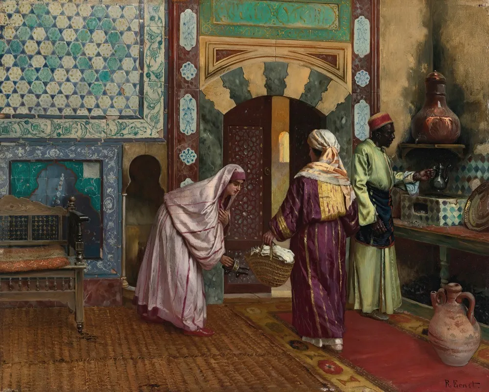 The Hammam 2 Wall Art by Rudolf Ernst - High-Resolution Digital Print
