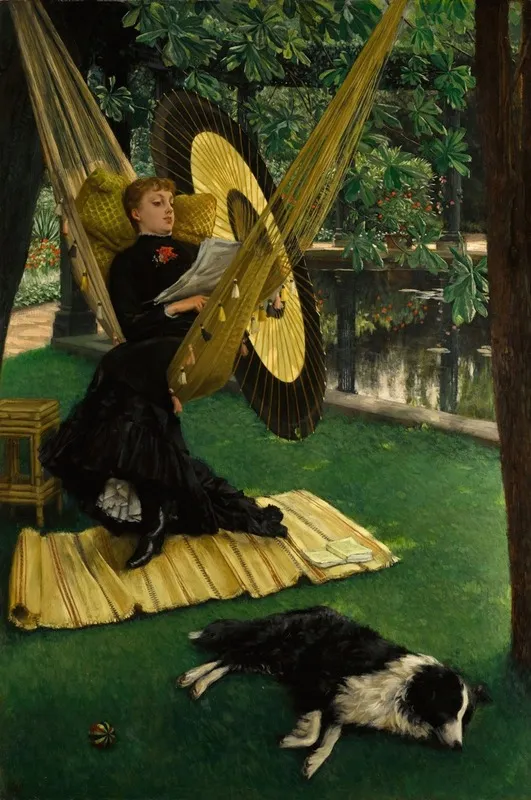 The Hammock 2 Wall Art by James Tissot - High-Resolution Digital Print