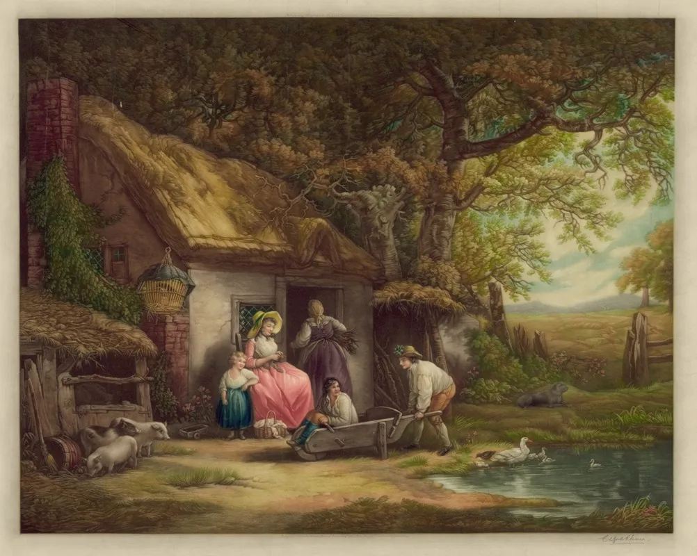 The Happy Cottagers Wall Art by Clifford James - High-Resolution Digital Print