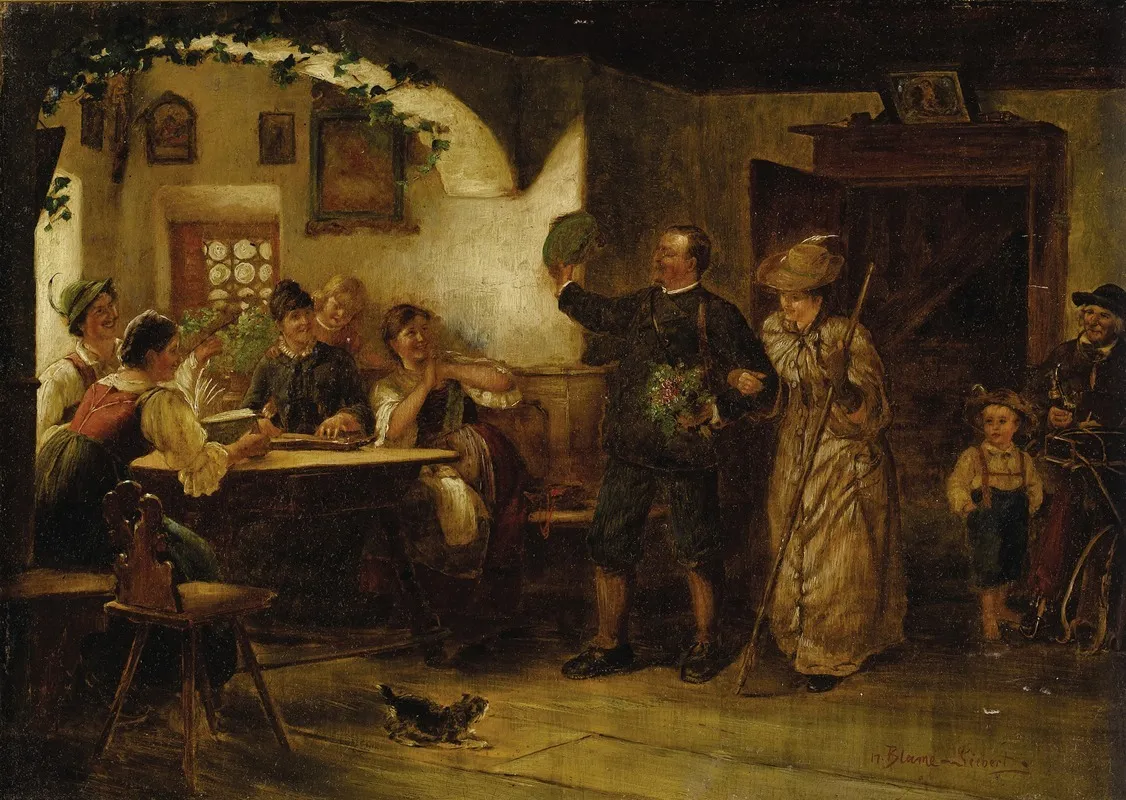 The Happy Homecoming Wall Art by Ludwig Blume-Siebert - High-Resolution Digital Print