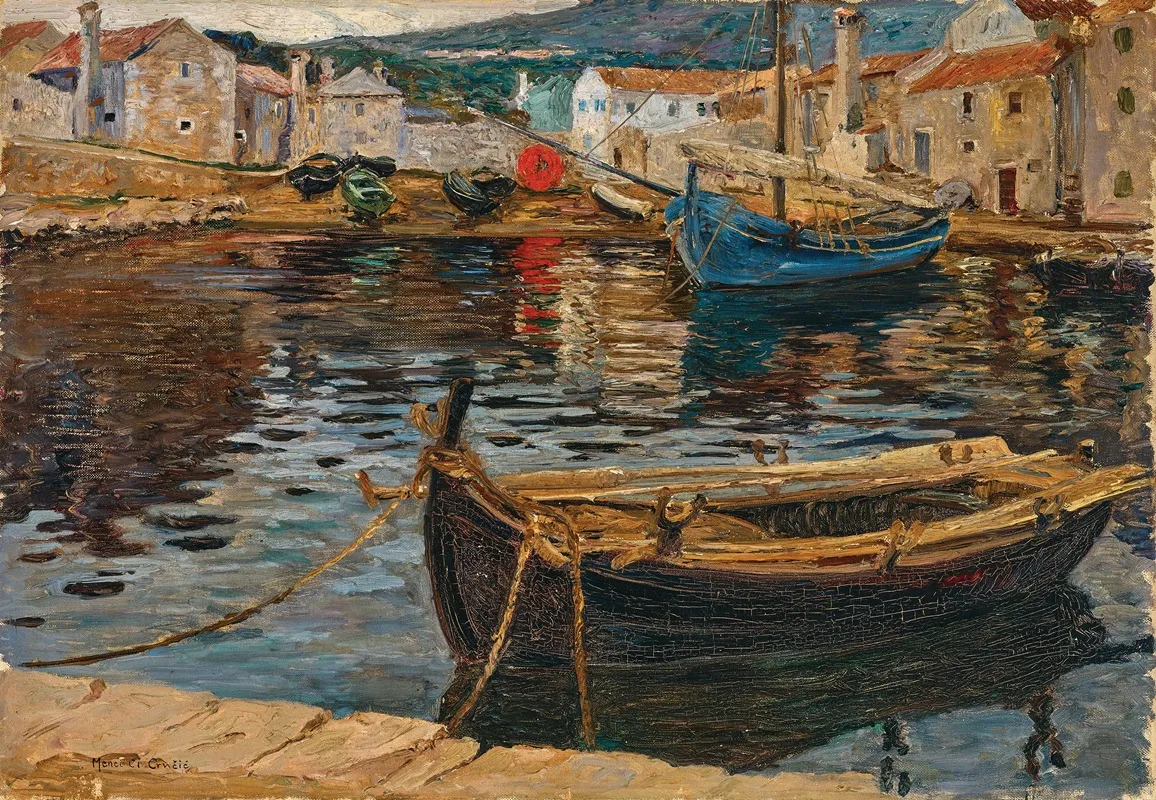 The Harbour Of Kraljevica Wall Art by Menci Clement Crnčić - High-Resolution Digital Print