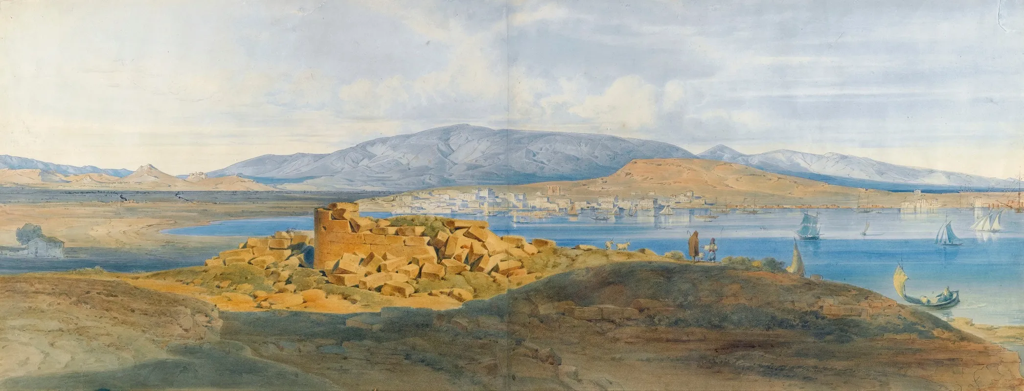 The Harbour Of Piraeus Wall Art by Ludwig Lange - High-Resolution Digital Print