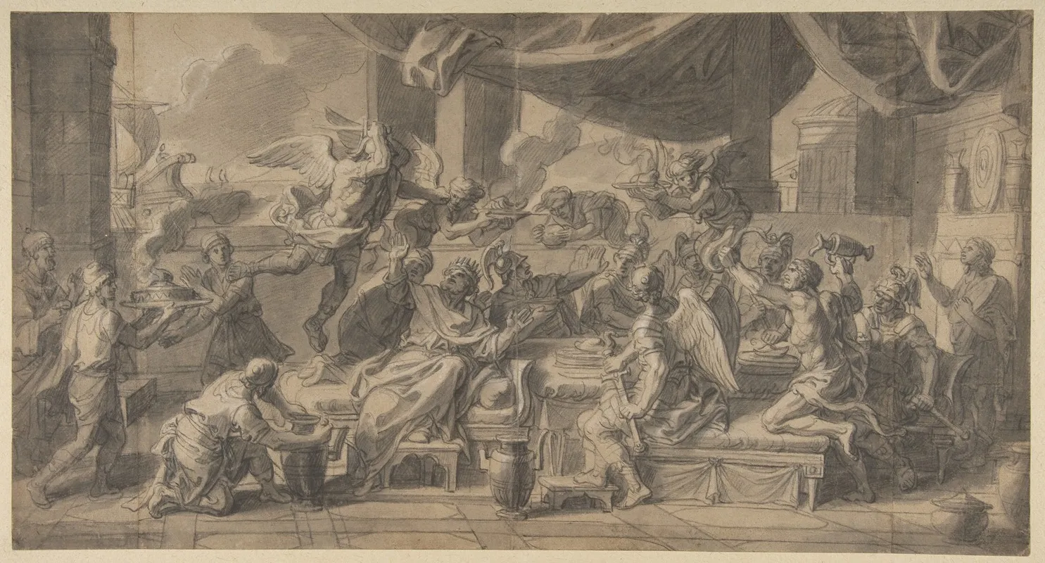 The Harpies Driven From The Table Of King Phineus By Zetes And Calais