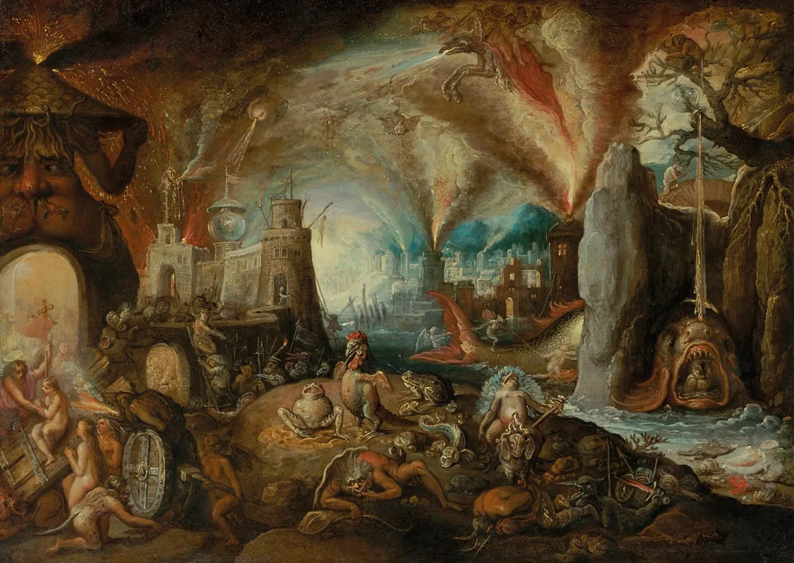 The Harrowing Of Hell Wall Art by Jacob Isaacsz. van Swanenburg - High-Resolution Digital Print