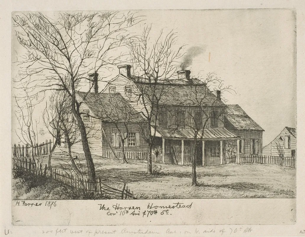 The Harsen Homestead Corner Of 10th Avenue And 70th Street From Scenes Of Old New York
