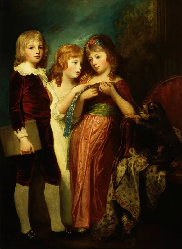 The Hartley Children Wall Art by George Romney - High-Resolution Digital Print